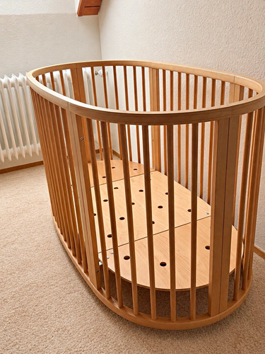 Ovales babybett aus holz - ovales,