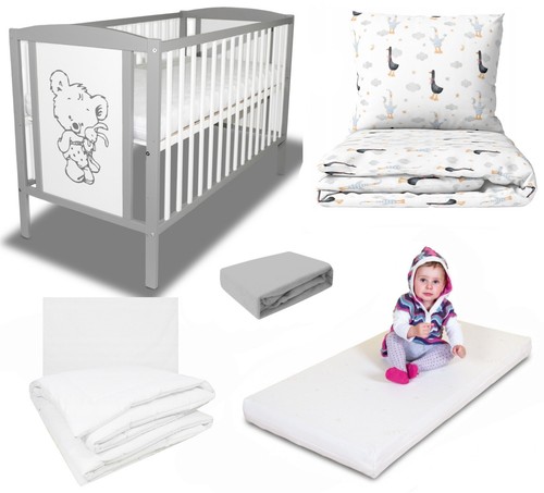 Babybett gitterbett grau - gitterbett,