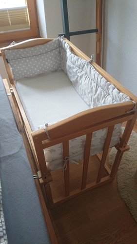 Beistellbett aus buche - aus, mit